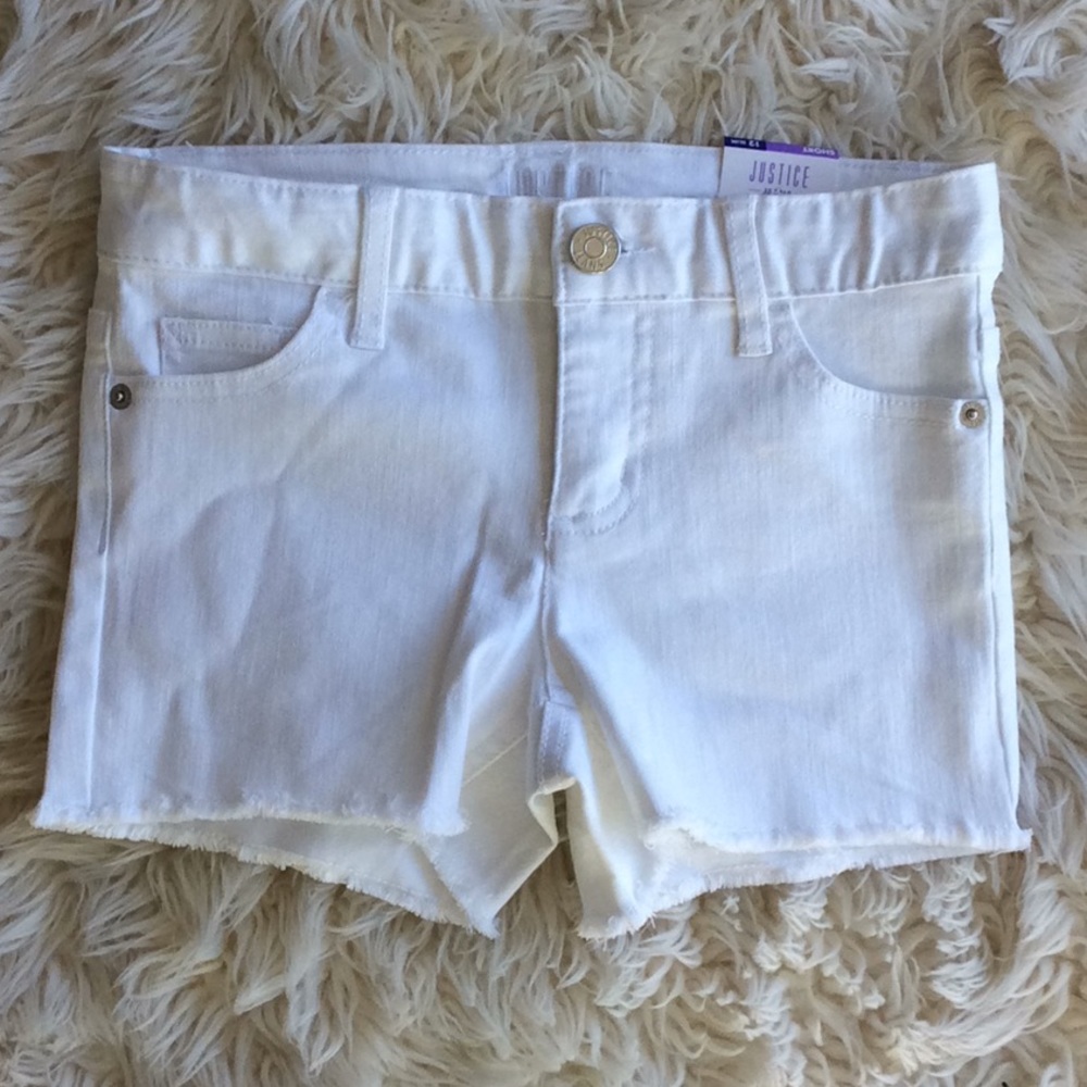 5/$45 NWT Justice white jean shorts 12 slim